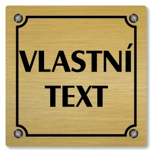 Váš text, 118x118mm, zlatá, Kansas